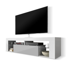 RTV стол Hugo I, белый/серый цена и информация |  Тумбы под телевизор | pigu.lt