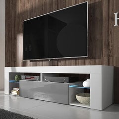 TV staliukas Bianko LED, baltas/pilkas kaina ir informacija | TV staliukai | pigu.lt
