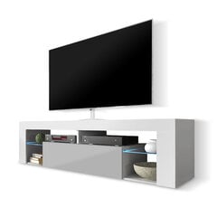 TV staliukas Bianko LED, baltas/pilkas kaina ir informacija | TV staliukai | pigu.lt