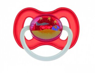 Соска с латексной оболочкой CANPOL Kosmo, 6 месяцев +, 23/222, красный цена и информация | Пустышки | pigu.lt