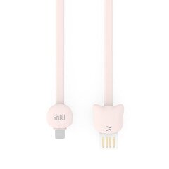 USB laidas Maoxin Vitality Cat Series Lightning, 2.1 A, 1 m, rožinis  kaina ir informacija | Kabeliai ir laidai | pigu.lt