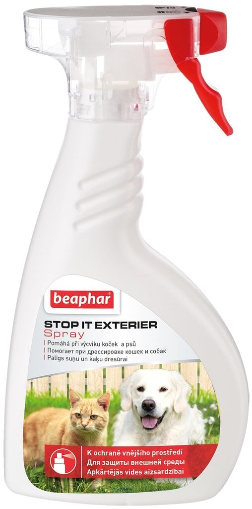 Beaphar Stop It Exterier Spray purškiama priemonė katėms ir šunims atbaidyti, 400 ml kaina ir informacija | Priežiūros priemonės gyvūnams | pigu.lt