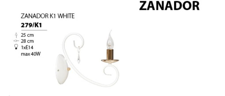 Emibig šviestuvas Zanador k1 kaina ir informacija | Sieniniai šviestuvai | pigu.lt