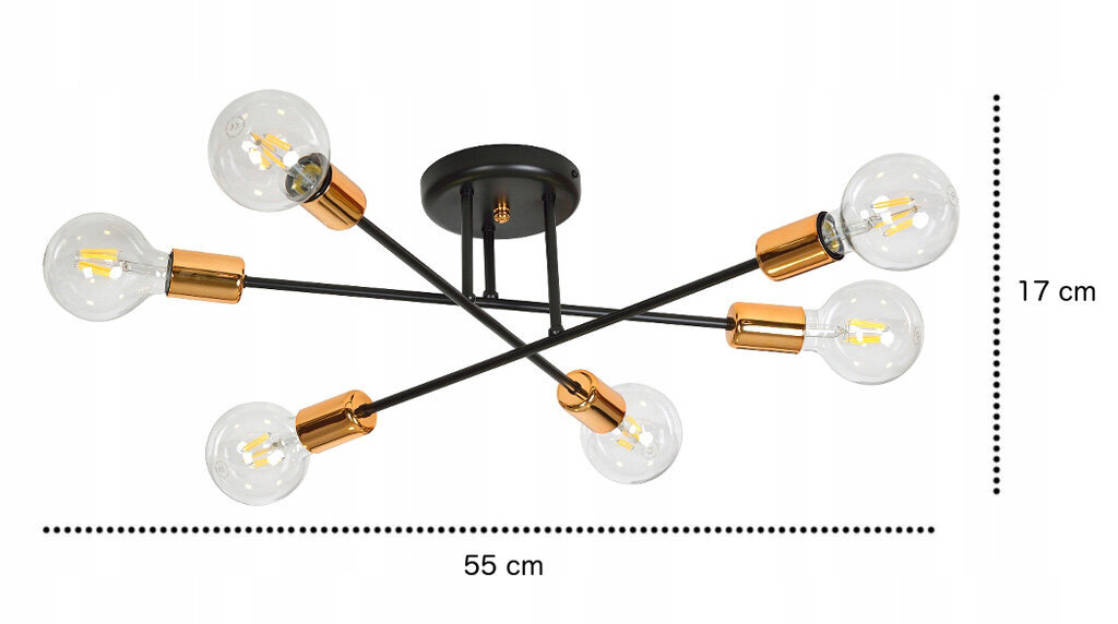 Emibig šviestuvas Veken 6B kaina ir informacija | Lubiniai šviestuvai | pigu.lt