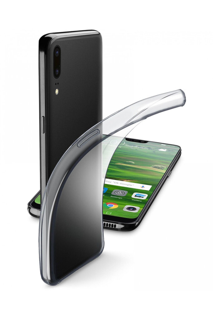 Huawei P20 Rubber Case Fine By Cellular Transparent kaina ir informacija | Telefono dėklai | pigu.lt