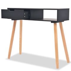 Konsolinis stalas, 80x30x72cm, juodas kaina ir informacija | Kavos staliukai | pigu.lt