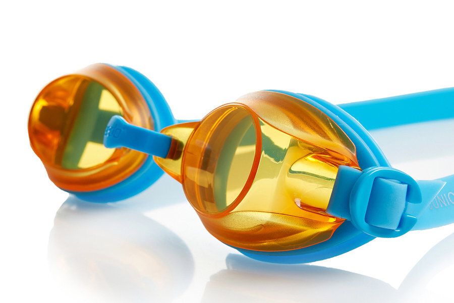 Plaukimo akiniai vaikams Speedo Jet Junior, mėlyni/oranžiniai цена и информация | Plaukimo akiniai | pigu.lt