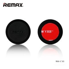 Remax RM-C30 Car Sicky Tape Metal Body Magnetic holder with flat round shape for any spartphone Black цена и информация | Держатели для телефонов | pigu.lt