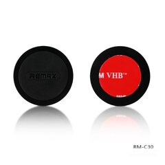 Remax RM-C30 Car Sicky Tape Metal Body Magnetic holder with flat round shape for any spartphone Black цена и информация | Remax Мобильные телефоны и аксессуары | pigu.lt