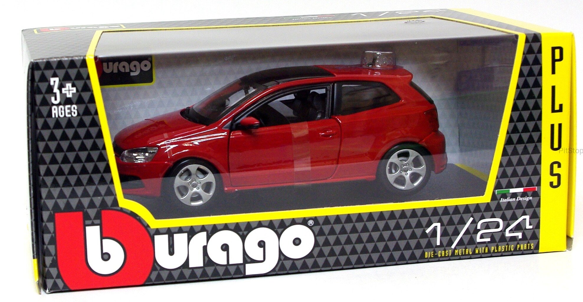 Automodelis VW Polo GTI Mark 5 Bburago, 1:24 kaina ir informacija | Žaislai berniukams | pigu.lt