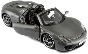 Automodelis Porche 918 Spyder Bburago, 1:24 kaina ir informacija | Žaislai berniukams | pigu.lt