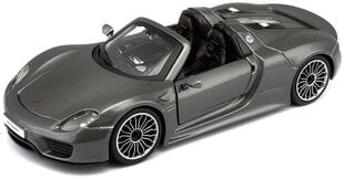 Automodelis Porche 918 Spyder Bburago, 1:24 kaina ir informacija | Žaislai berniukams | pigu.lt