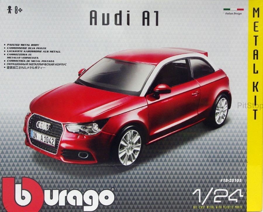 Automodelis Audi A1 Bburago, 1:24 kaina ir informacija | Žaislai berniukams | pigu.lt