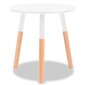 Šoninis staliukų komplektas, 2 dalių, masyvi pušies mediena, baltas kaina ir informacija | Kavos staliukai | pigu.lt