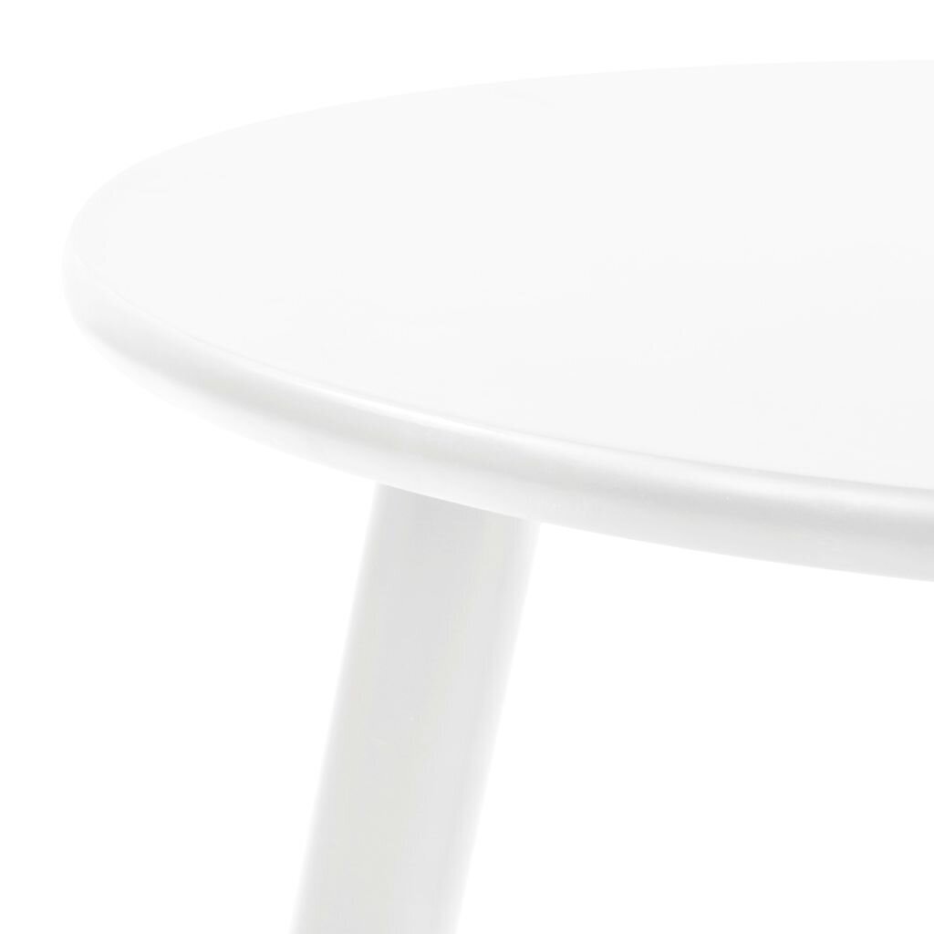 Šoninis staliukų komplektas, 2 dalių, masyvi pušies mediena, baltas kaina ir informacija | Kavos staliukai | pigu.lt