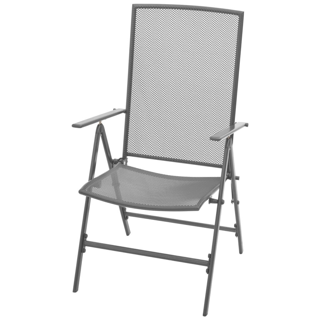 Lauko kėdės, 2 vnt, pilkos kaina ir informacija | Lauko kėdės, foteliai, pufai | pigu.lt