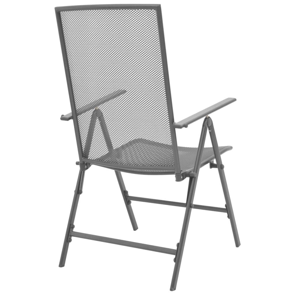 Lauko kėdės, 2 vnt, pilkos kaina ir informacija | Lauko kėdės, foteliai, pufai | pigu.lt