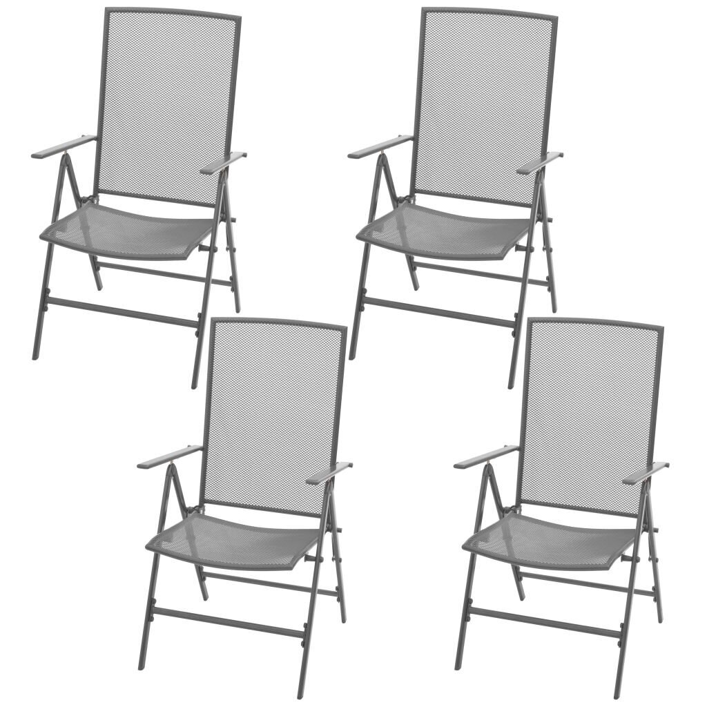 5-ių dalių reguliuojamas lauko valgomojo baldų komplektas, pilkas kaina ir informacija | Lauko baldų komplektai | pigu.lt