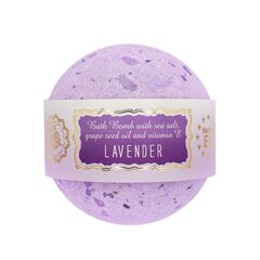 Бурлящий шарик для ванны «LAVENDER» с морской солью и маслом виноградныз косточек Saules Fabrika, 145 г цена и информация | Масла, гели для душа | pigu.lt