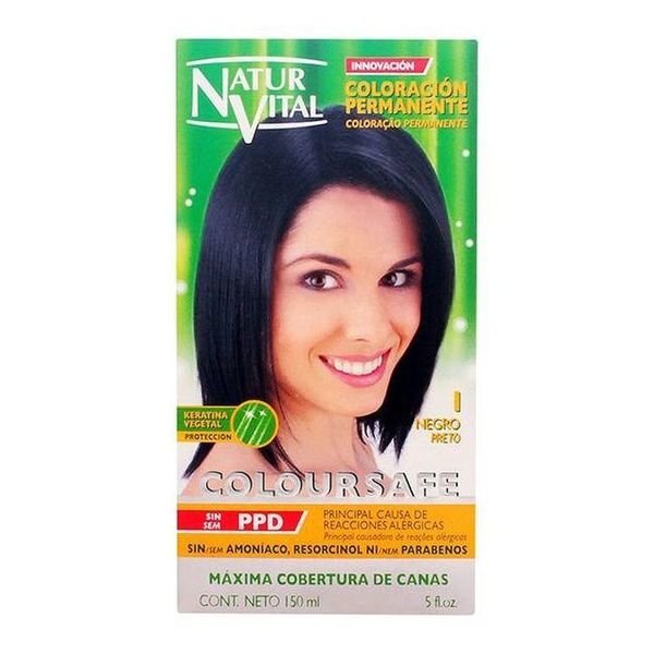 Plaukų dažai Naturaleza y Vida Black, 150 ml kaina ir informacija | Plaukų dažai | pigu.lt