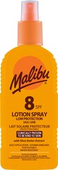 Purškiamas apsauginis losjonas Malibu SPF 8 200 ml kaina ir informacija | Kremai nuo saulės | pigu.lt