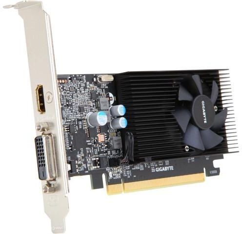 Gigabyte GeForce GT1030 Low Profile D4 2GB GDDR4 64bit DVI+2xHDMI (GV-N1030D4-2GL) kaina ir informacija | Vaizdo plokštės (GPU) | pigu.lt