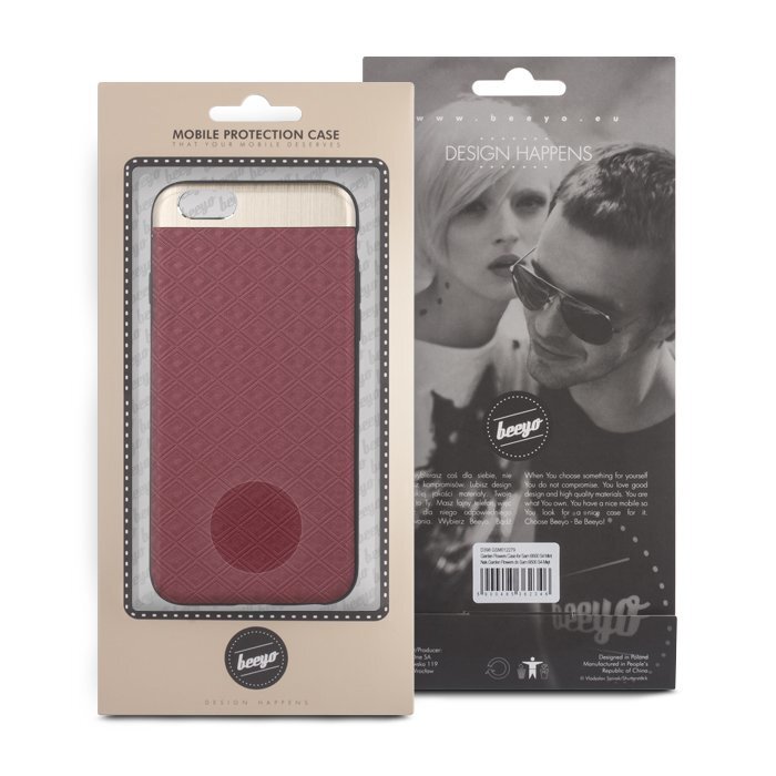 Apsauginis dėklas Beeyo Skin Silicone Back Case With Texture And Metal Elements Apple iPhone X Red kaina ir informacija | Telefono dėklai | pigu.lt