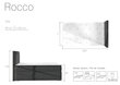 Lova NORE Rocco, 90X200 cm, juoda kaina ir informacija | Lovos | pigu.lt