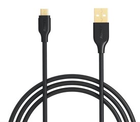 USB-кабель Aukey LLTS58189, microUAB-USB, 1 м, черный цена и информация | Кабели для телефонов | pigu.lt