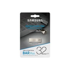 Samsung Bar Plus 32GB USB 3.1 Silver kaina ir informacija | Samsung Duomenų laikmenos | pigu.lt