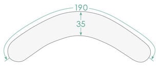 Maitinimo pagalvė CebaBaby dżersej, MULTI (190x35), širdelės kaina ir informacija | Maitinimo pagalvės | pigu.lt