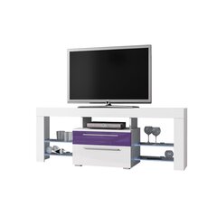 TV staliukas Nesli, baltas/violetinis kaina ir informacija | TV staliukai | pigu.lt