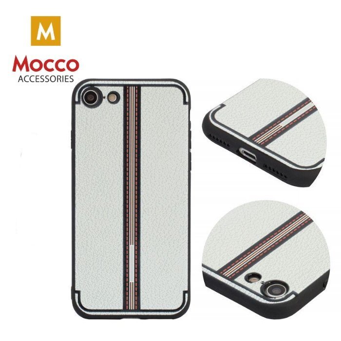 Apsauginis dėklas Mocco Trendy Grid And Stripes Silicone Back Case Apple iPhone X White (Pattern 3) цена и информация | Telefono dėklai | pigu.lt