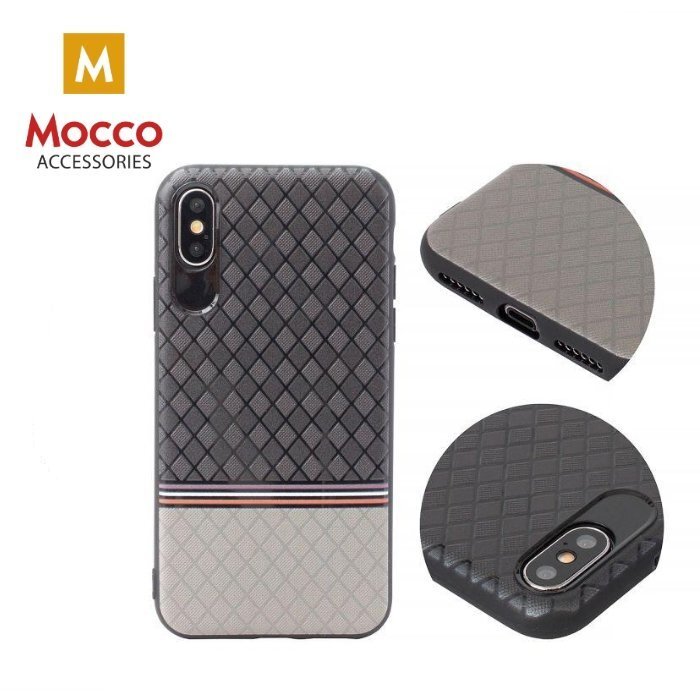 Apsauginis dėklas Mocco Trendy Grid And Stripes Silicone Back Case Samsung G955 Galaxy S8 Plus Grey (Pattern 2) kaina ir informacija | Telefono dėklai | pigu.lt