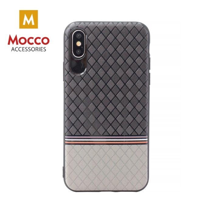 Apsauginis dėklas Mocco Trendy Grid And Stripes Silicone Back Case Apple iPhone X Grey (Pattern 2) цена и информация | Telefono dėklai | pigu.lt