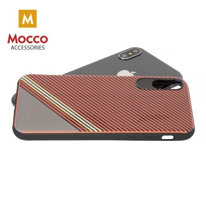 Apsauginis dėklas Mocco Trendy Grid And Stripes Silicone Back Case Apple iPhone 7 Plus / 8 Plus Red (Pattern 1) цена и информация | Telefono dėklai | pigu.lt