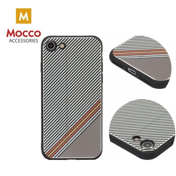 Apsauginis dėklas Mocco Trendy Grid And Stripes Silicone Back Case Apple iPhone X White (Pattern 1) kaina ir informacija | Telefono dėklai | pigu.lt