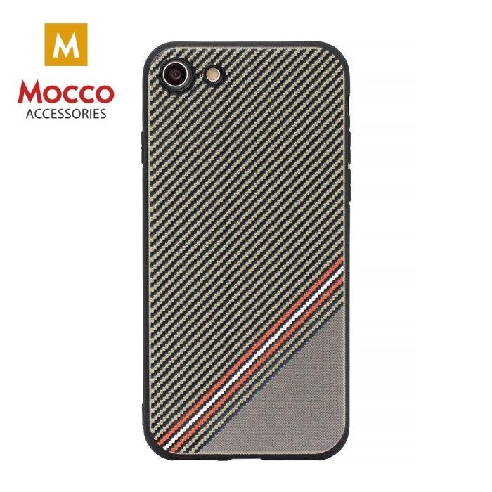 Apsauginis dėklas Mocco Trendy Grid And Stripes Silicone Back Case Apple iPhone X Brown (Pattern 1) kaina ir informacija | Telefono dėklai | pigu.lt