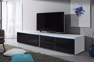 TV staliukas Luvitca Dualle, baltas/juodas kaina ir informacija | TV staliukai | pigu.lt
