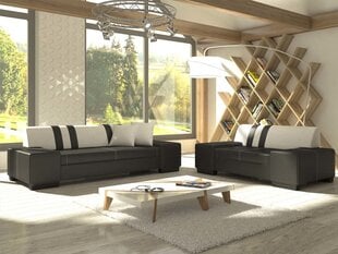 Комплект мягкой мебели 2+3 Porto, белый/черный цена и информация | Комплекты мягкой мебели | pigu.lt
