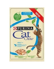 Purina Cat Chow Adult su lašiša ir žaliosiomis pupelėmis, 85 g kaina ir informacija | Konservai katėms | pigu.lt