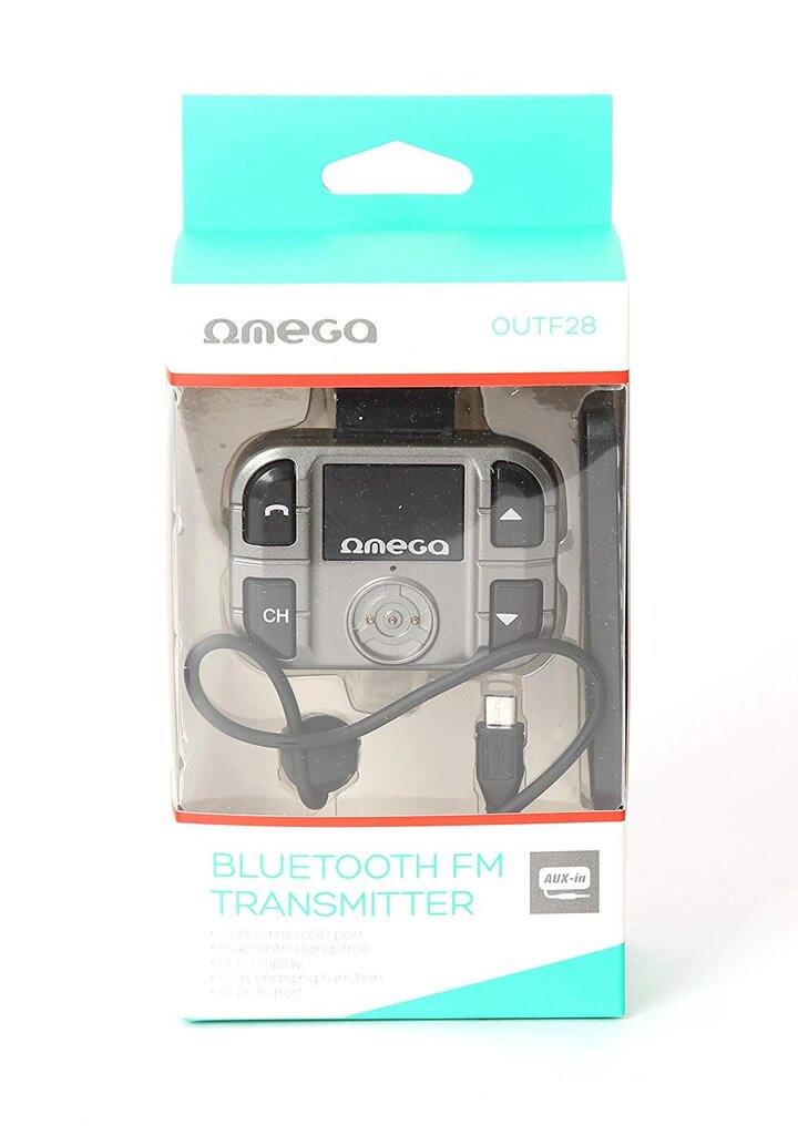 OMEGA siųstuvas FM LCD USB MICRO SD F28 BLUETOOTH цена и информация | FM moduliatoriai | pigu.lt