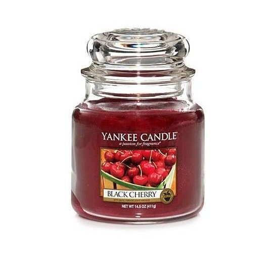 Žvakė Yankee candle Black Cherry vidutinė kaina ir informacija | Žvakės, Žvakidės | pigu.lt