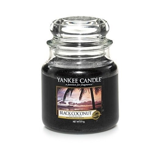 Kvapioji žvakė Yankee Candle Black Coconut 411 g цена и информация | Žvakės, Žvakidės | pigu.lt
