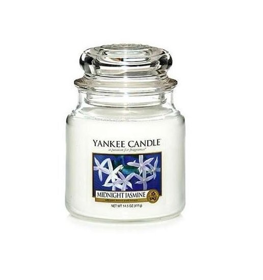 Kvapioji žvakė Yankee Candle Medium Jar Midnight Jasmine 411 g цена и информация | Žvakės, Žvakidės | pigu.lt