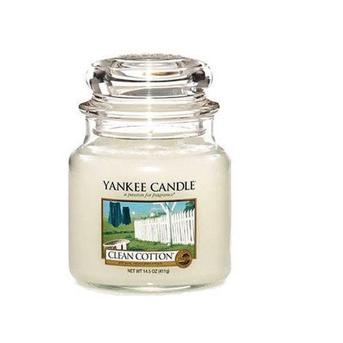 Kvapioji žvakė Yankee Candle Clean Cotton 411 g kaina ir informacija | Žvakės, Žvakidės | pigu.lt