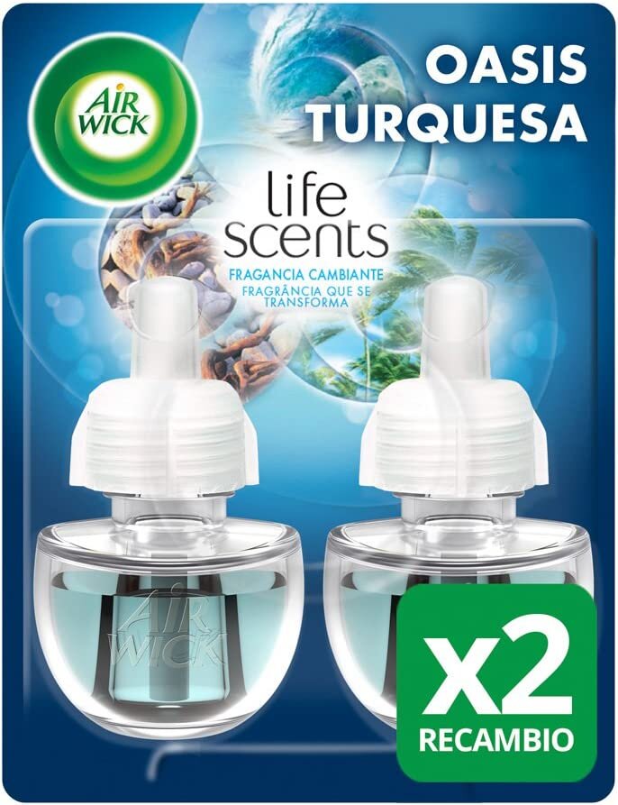 Elektrinis oro gaiviklio papildymas Air Wick Life Scents Turquoise Oasis 2 vnt. kaina ir informacija | Oro gaivikliai | pigu.lt