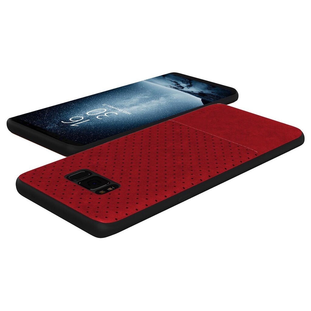 Apsauginis dėklas Qult Luxury Drop Back Case Silicone Case Samsung G965 Galaxy S9 Plus Red kaina ir informacija | Telefono dėklai | pigu.lt