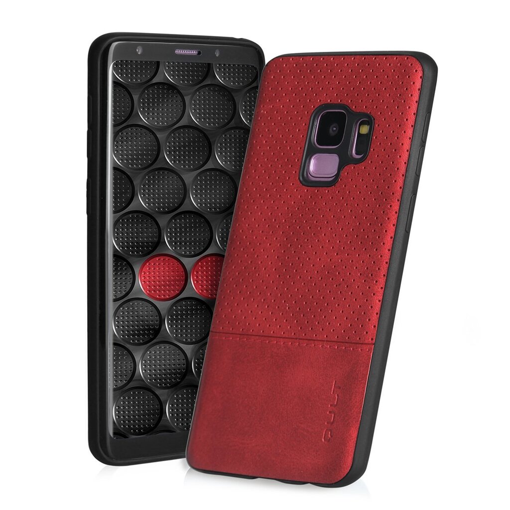 Apsauginis dėklas Qult Luxury Drop Back Case Silicone Case Samsung G965 Galaxy S9 Plus Red kaina ir informacija | Telefono dėklai | pigu.lt