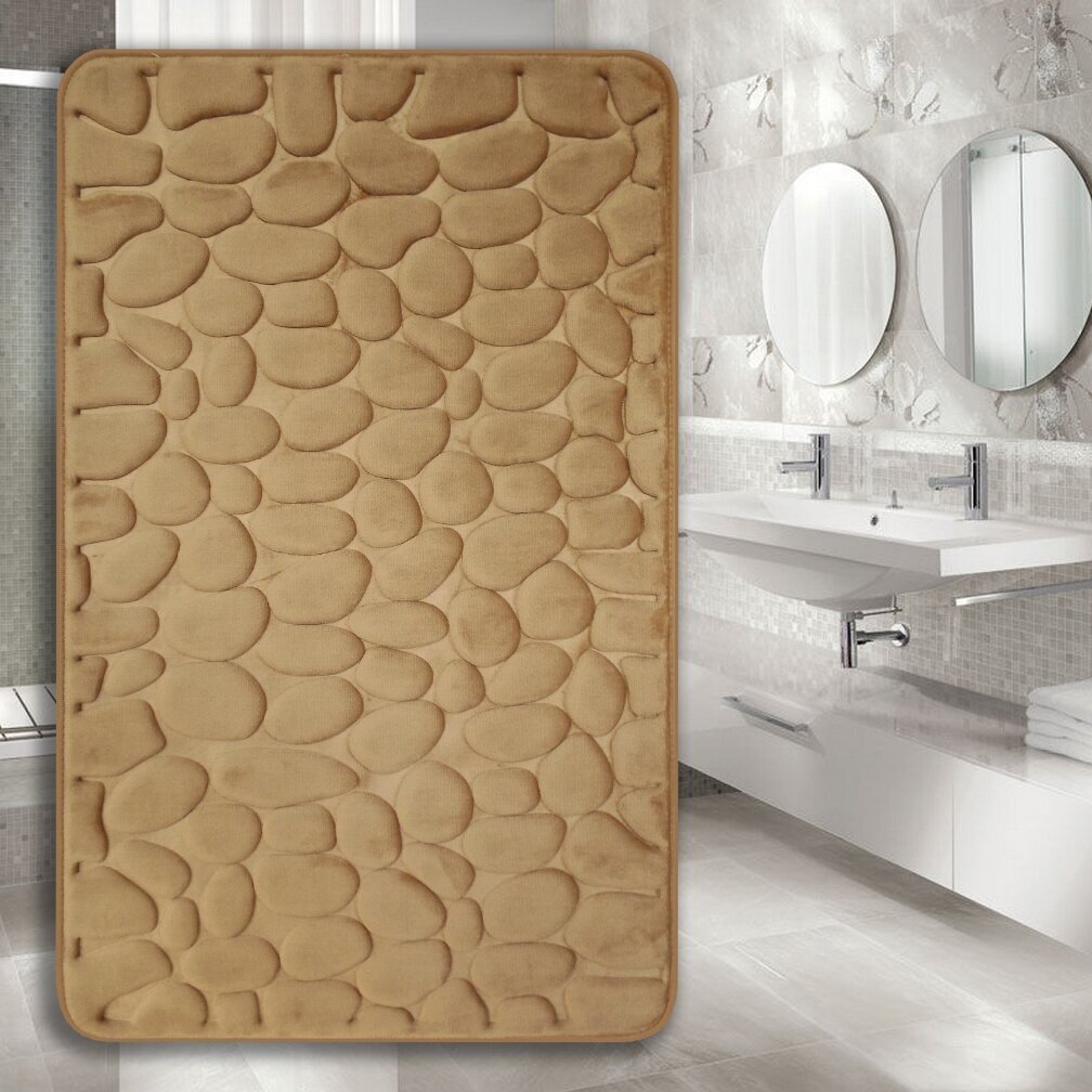 Memory foam kilimėlis "Benedomo" Dark beige, 60x100 cm цена и информация | Vonios kambario aksesuarai | pigu.lt